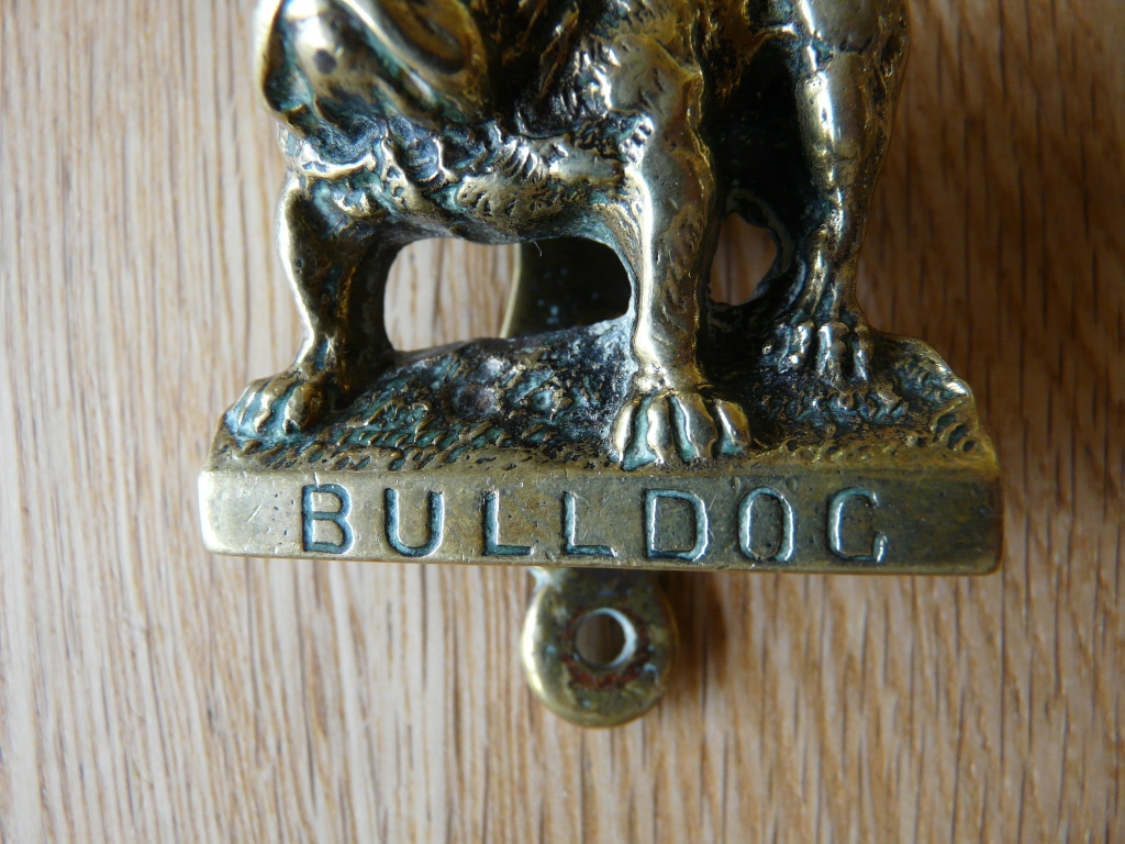 D3090715 Brass Bull Dog Door Knocker Antique Door knockers