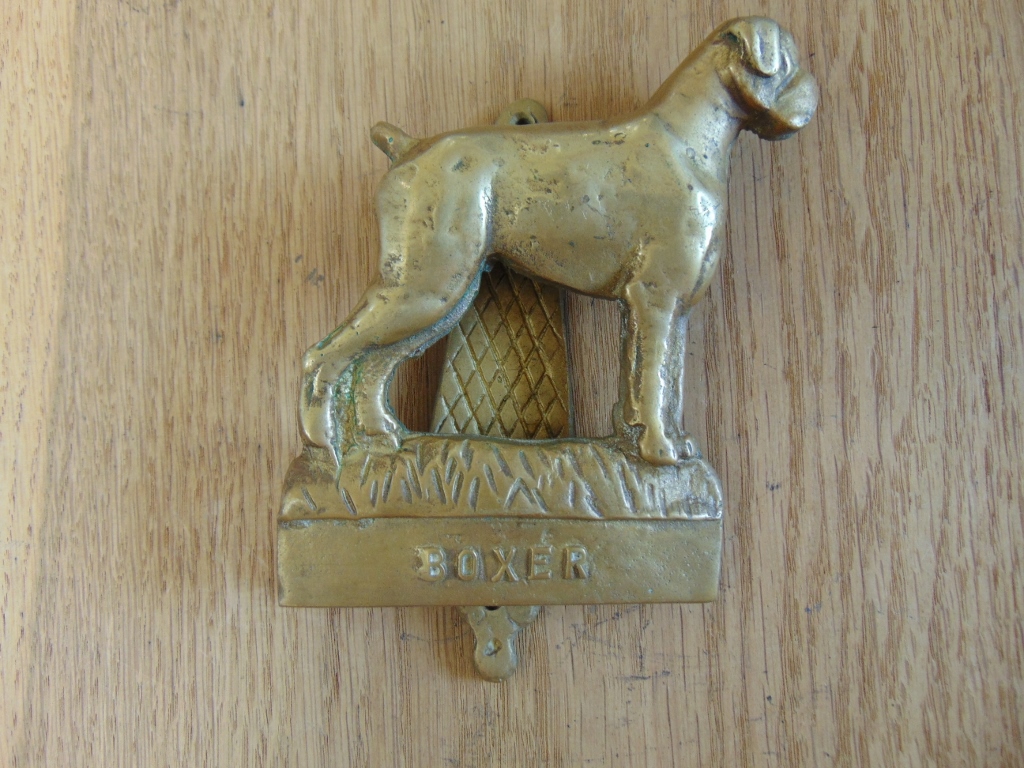 Brass Boxer Dog Door KnockerD4180114 Antique Door knockers