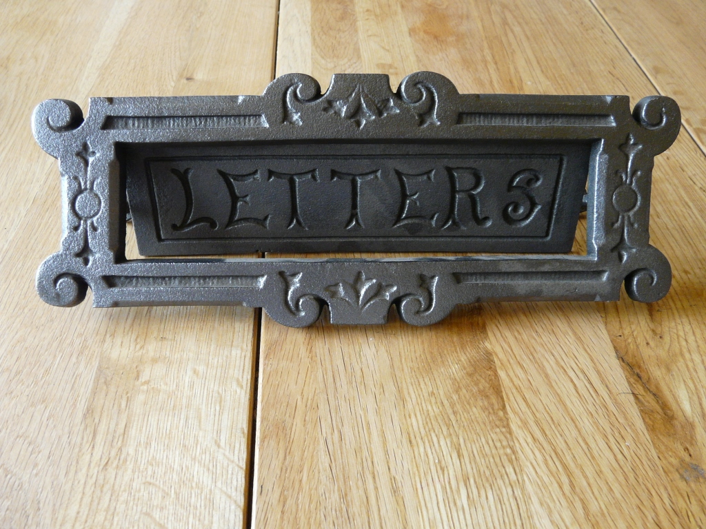 Large Victorian Cast Iron LetterboxD021L0815 Antique Door knockers