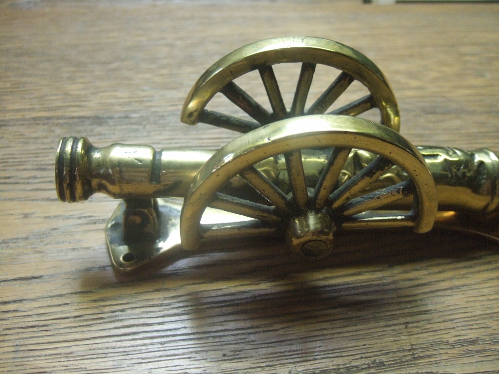 D084Brass Cannon Door Knocker Antique Door knockers