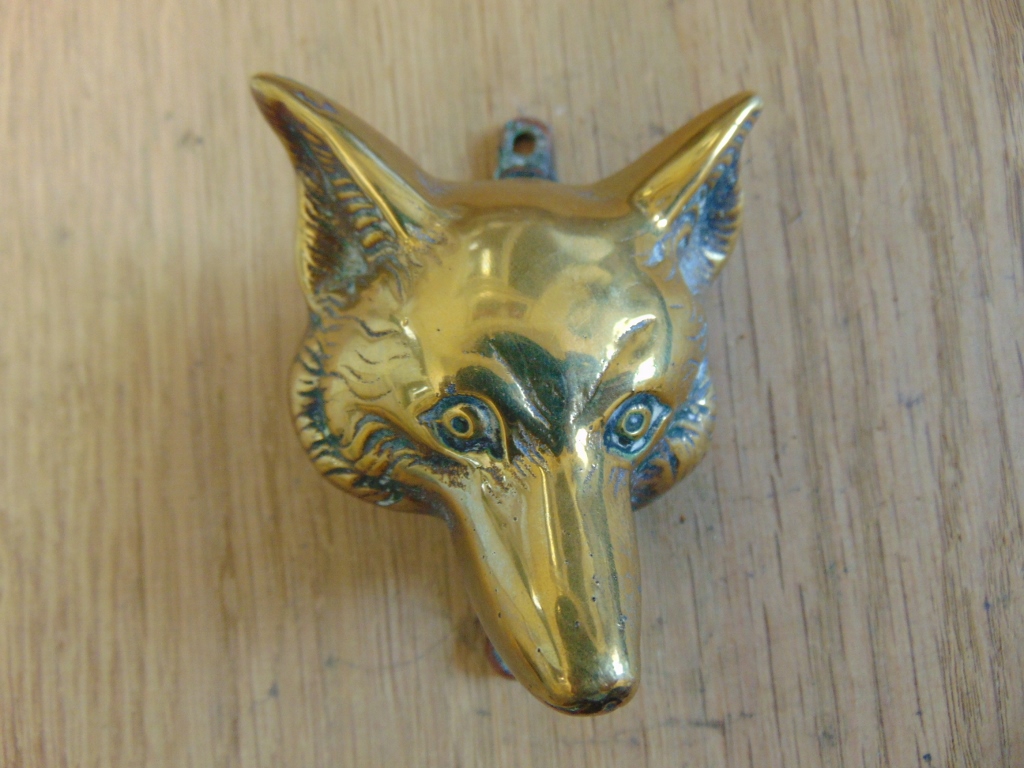 Antique Brass Fox S Head Door Knocker D502 0917 Antique Door Knockers