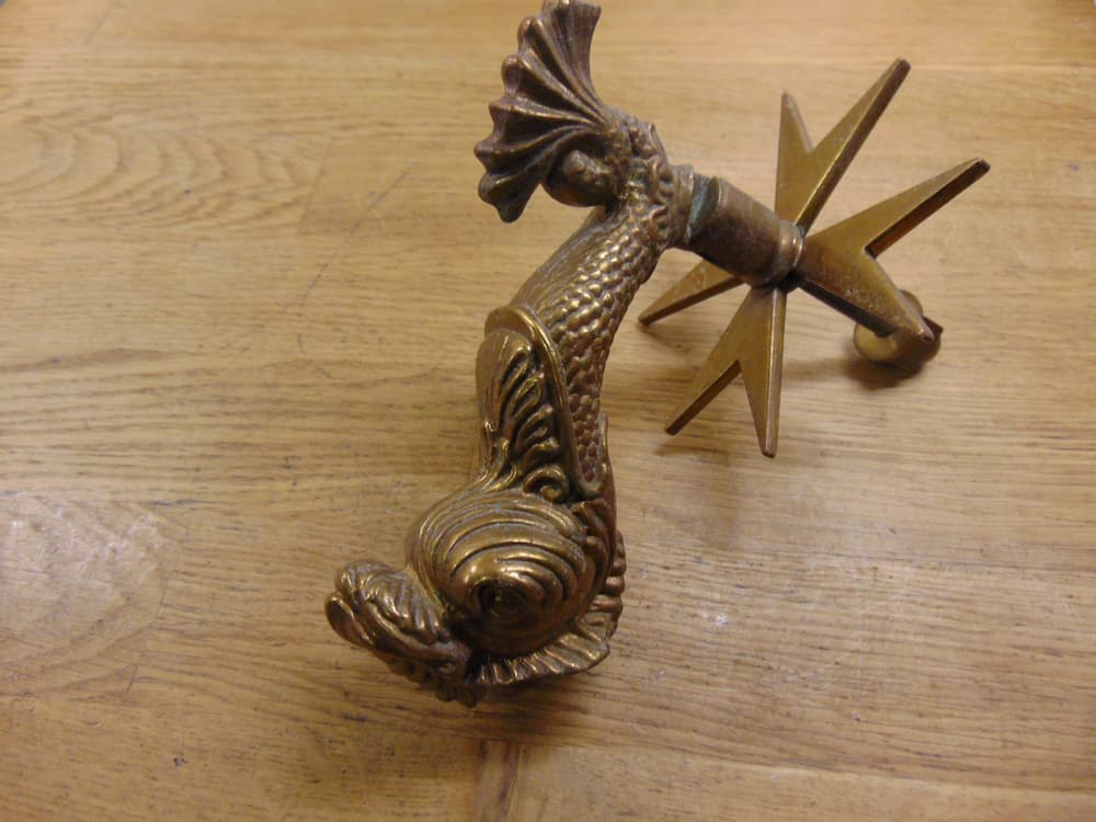 Maltese Fish Door Knocker D281L1120 Antique Door knockersAntique