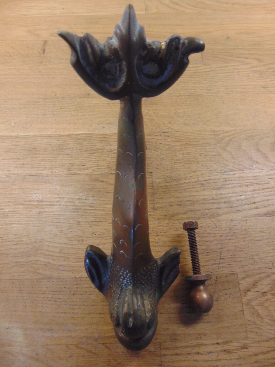 Antique Maltese Fish Door Knocker D250L1220 Antique Door