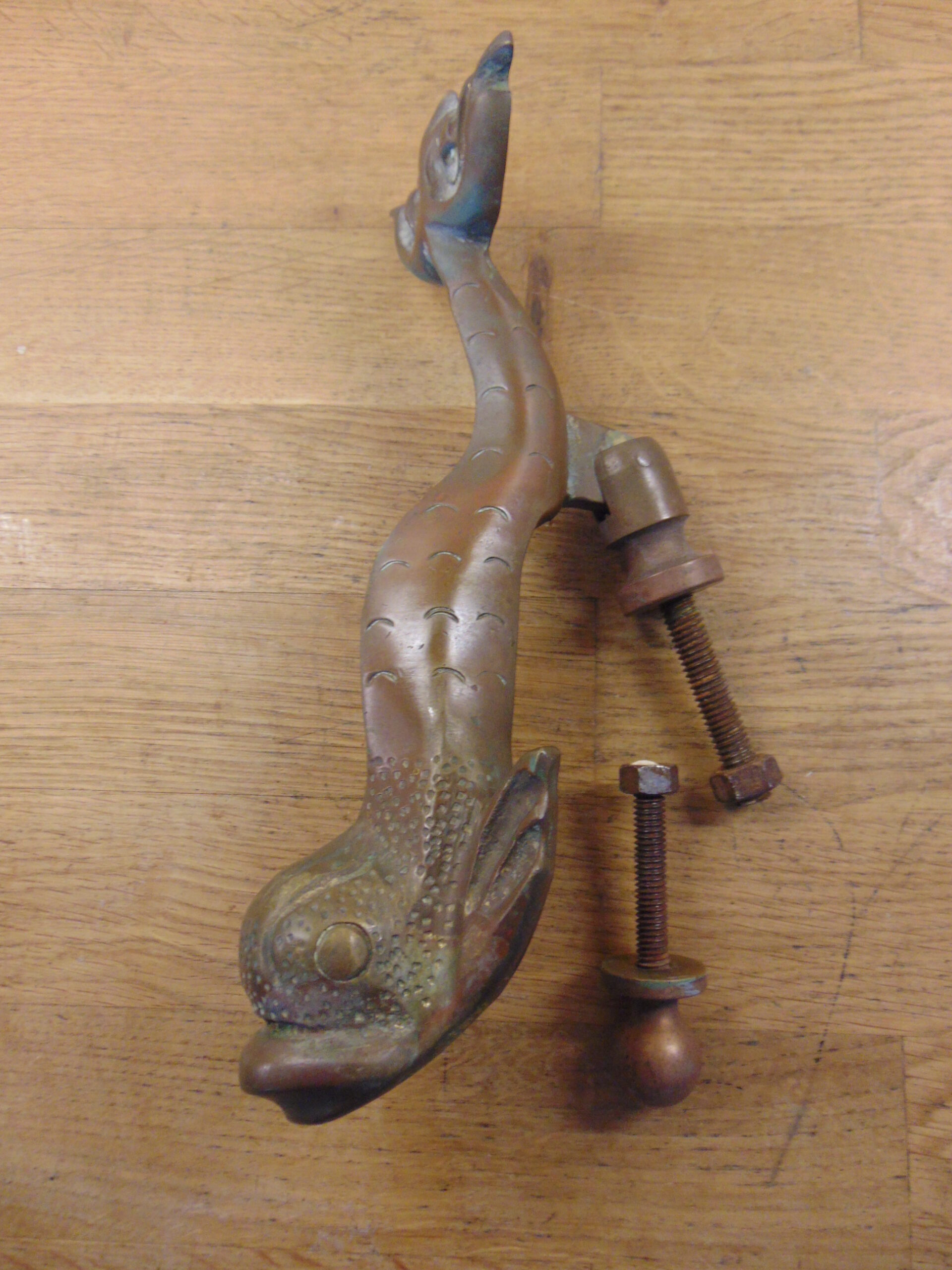 Antique Maltese Fish Door Knocker D250L1220 Antique Door