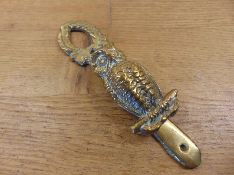 Heavy Nickel Owl Door Knocker - Antique Vintage Animal Knockers Rapper 13cm / 5 - View #12