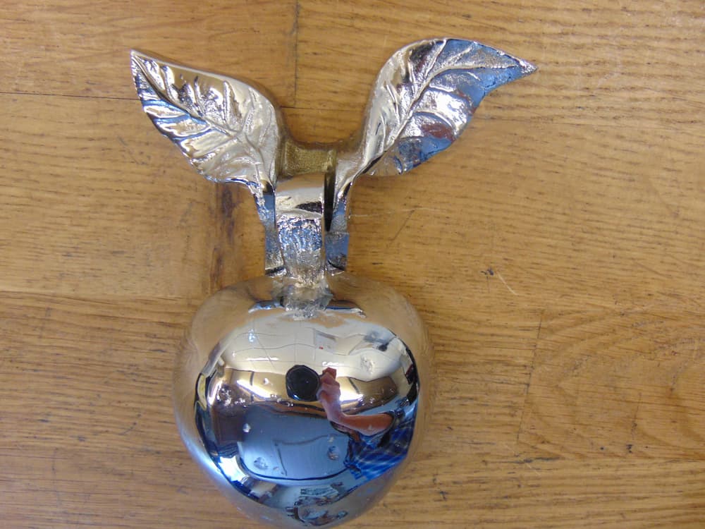 Chrome Apple Door Knocker RD021L Antique Door knockersAntique Door knockers
